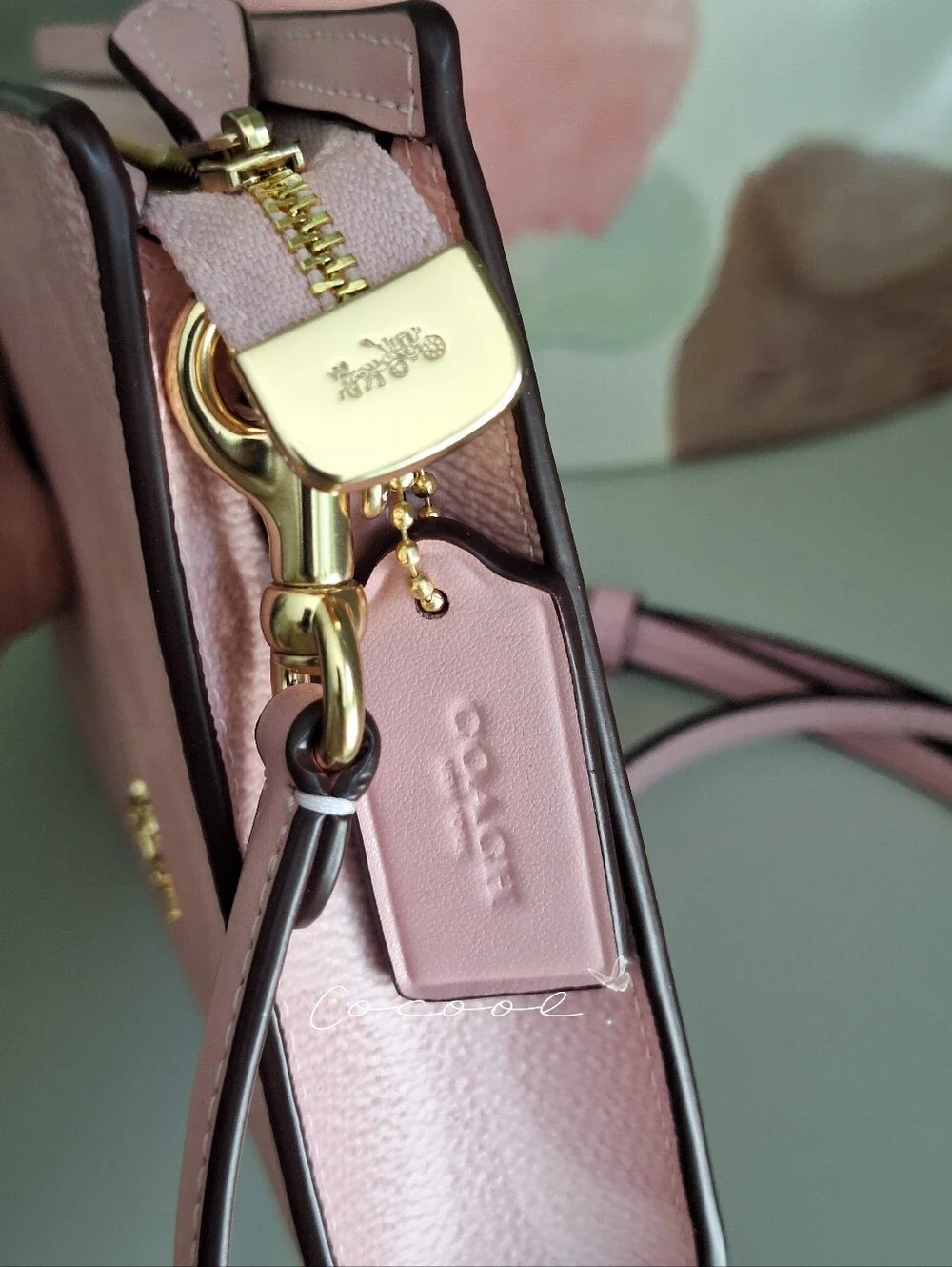 NEW Coach Limited Slim Crossbody Bag In Signature Canvas Powder Pink Purse - Picture 6 of 11